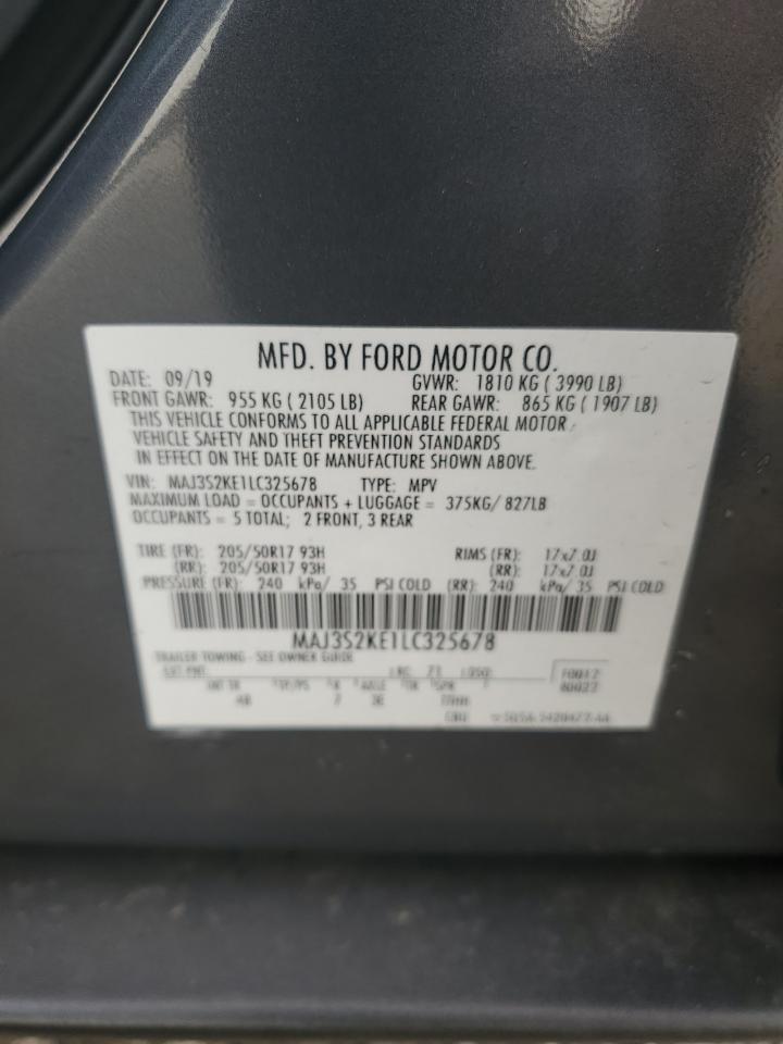 2020 Ford Ecosport Titanium VIN: MAJ3S2KE1LC325678 Lot: 92484265