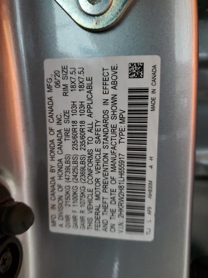 2020 Honda Cr-V Exl VIN: 2HKRW2H81LH655917 Lot: 93568715