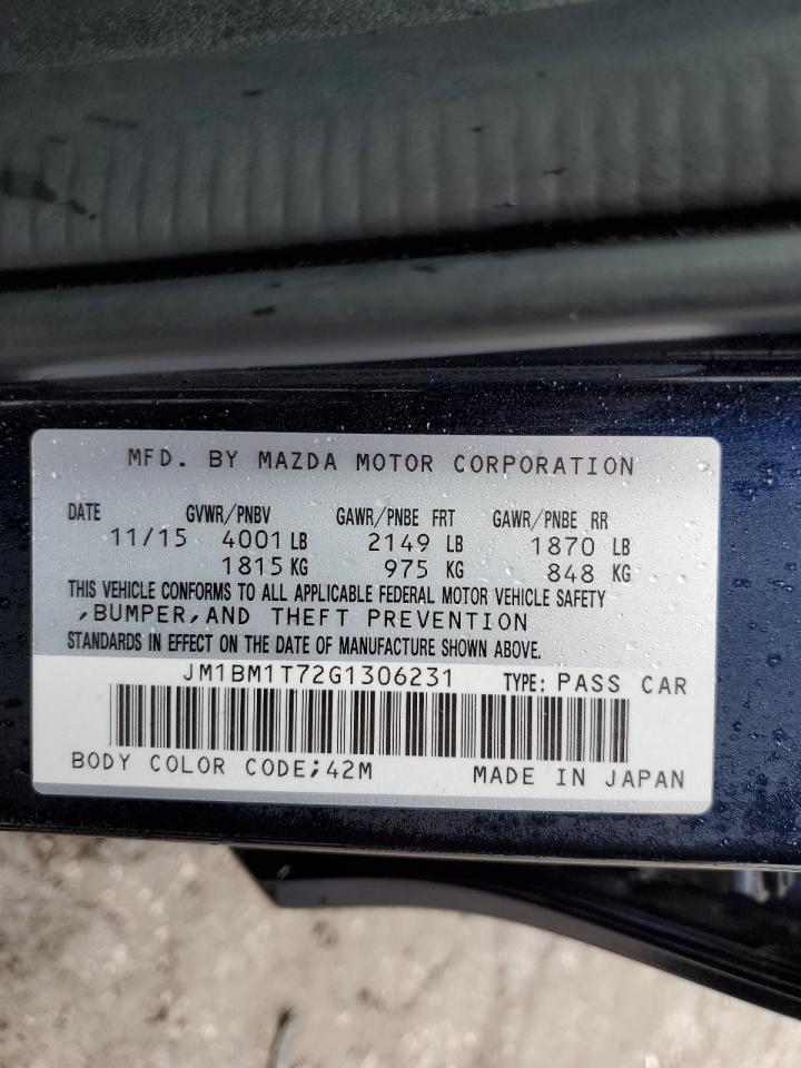 2016 Mazda 3 Sport VIN: JM1BM1T72G1306231 Lot: 93301695