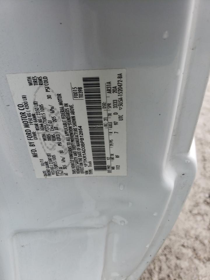 2011 Ford Ranger VIN: 1FTKR1AD3BPB12954 Lot: 90692775