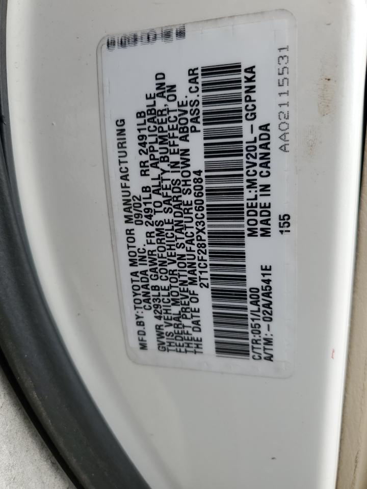 2003 Toyota Camry Solara Se VIN: 2T1CF28PX3C606084 Lot: 93765455