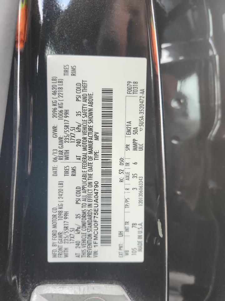 2014 Ford Escape S VIN: 1FMCU0F75EUA04790 Lot: 92790925