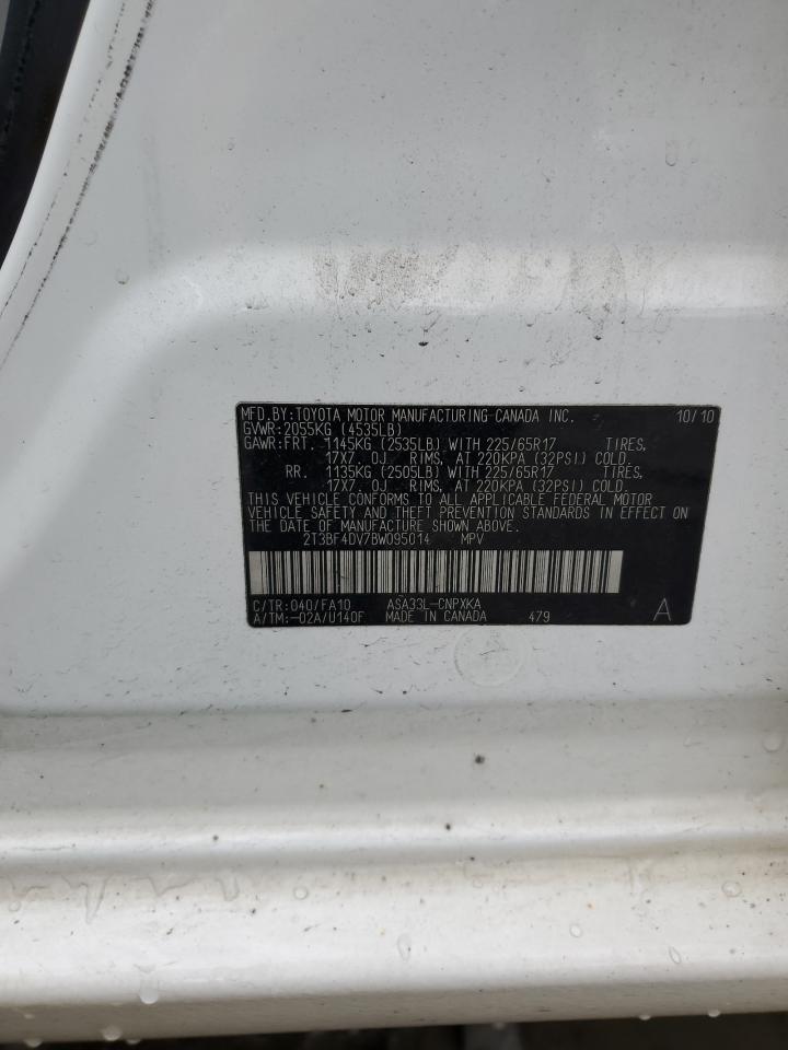 2011 Toyota Rav4 VIN: 2T3BF4DV7BW095014 Lot: 92287515