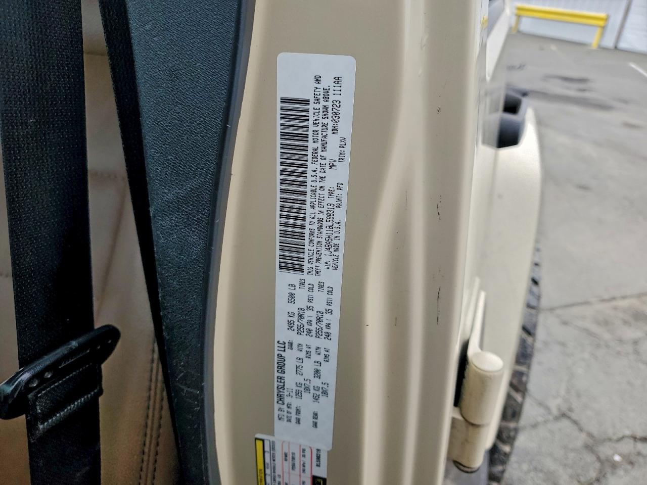 2011 Jeep Wrangler Unlimited Sahara VIN: 1J4BA5H11BL598319 Lot: 94332335