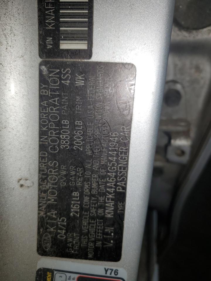 2016 Kia Forte Lx VIN: KNAFK4A64G5441946 Lot: 92083845