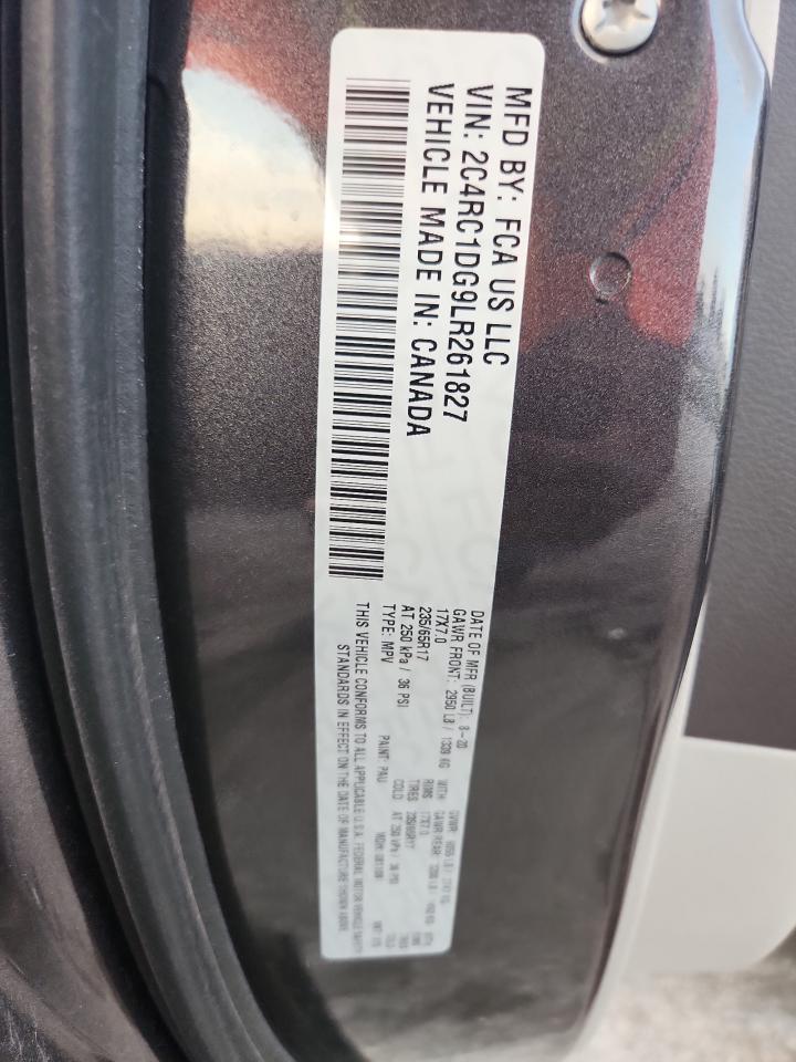 2020 Chrysler Voyager Lxi VIN: 2C4RC1DG9LR261827 Lot: 91416665