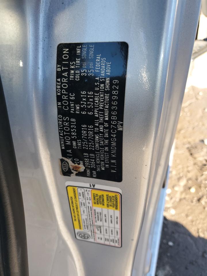 2011 Kia Sedona Lx VIN: KNDMG4C76B6369829 Lot: 91796545