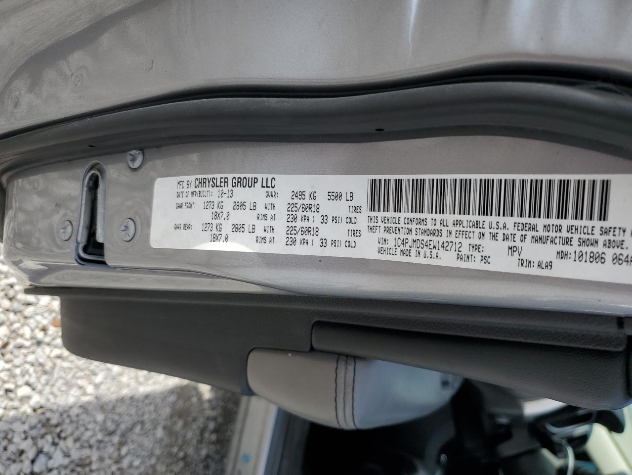 2014 Jeep Cherokee Limited VIN: 1C4PJMDS4EW142712 Lot: 90990135