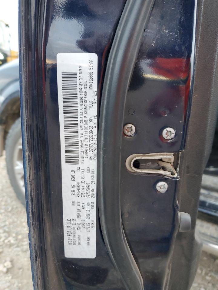 2016 Ram 1500 Laramie VIN: 1C6RR7VT2GS186462 Lot: 90333835