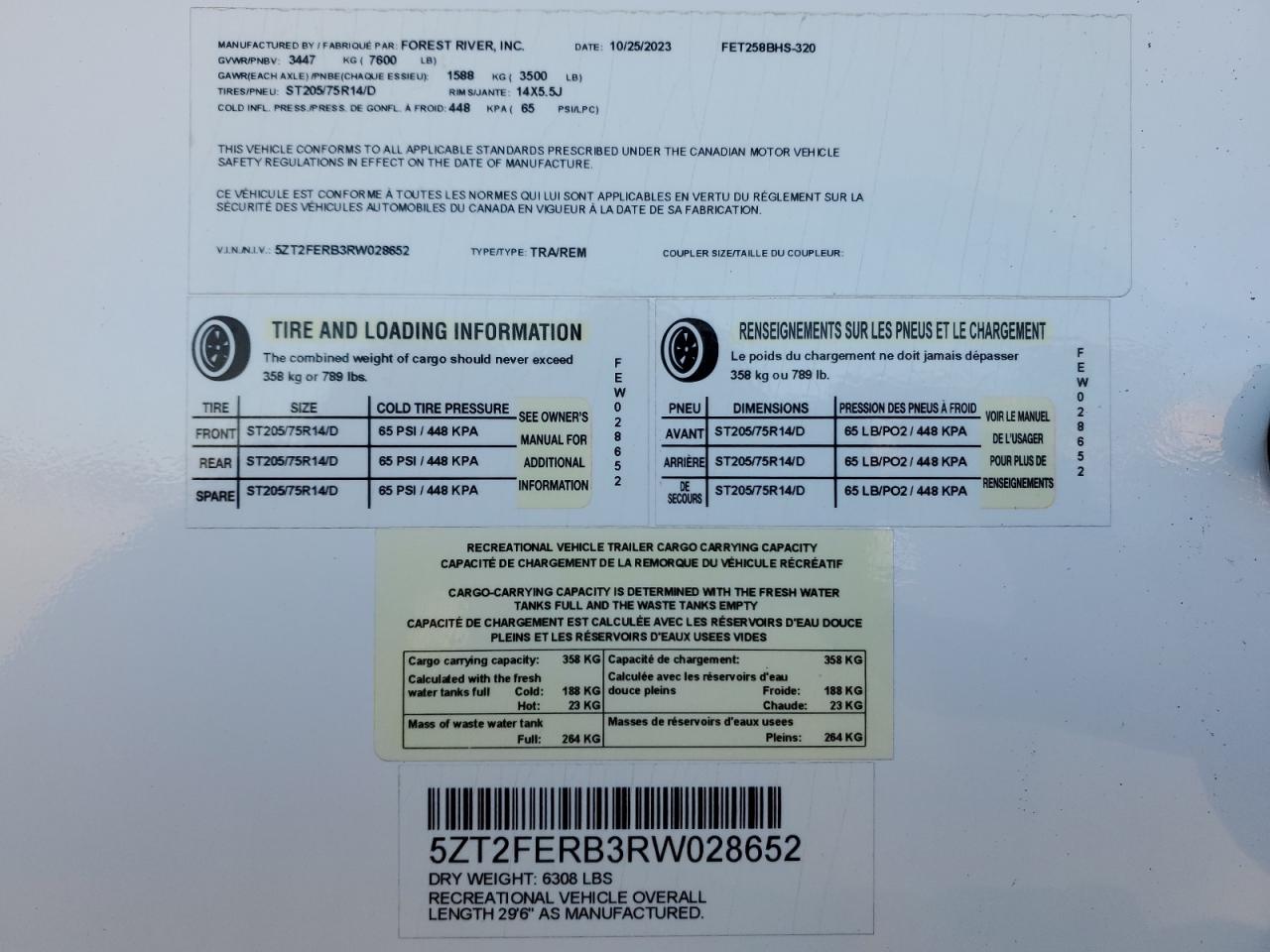 2024 Coachmen Freedom - Camper VIN: 5ZT2FERB3RW028652 Lot: 91103265