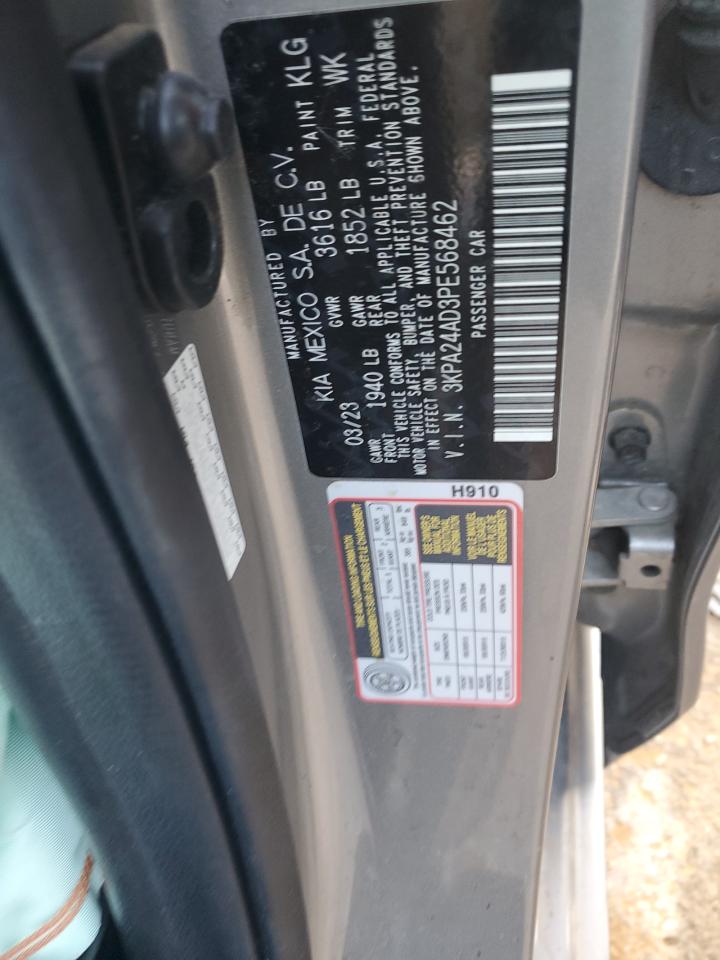 2023 Kia Rio Lx VIN: 3KPA24AD3PE568462 Lot: 93223205