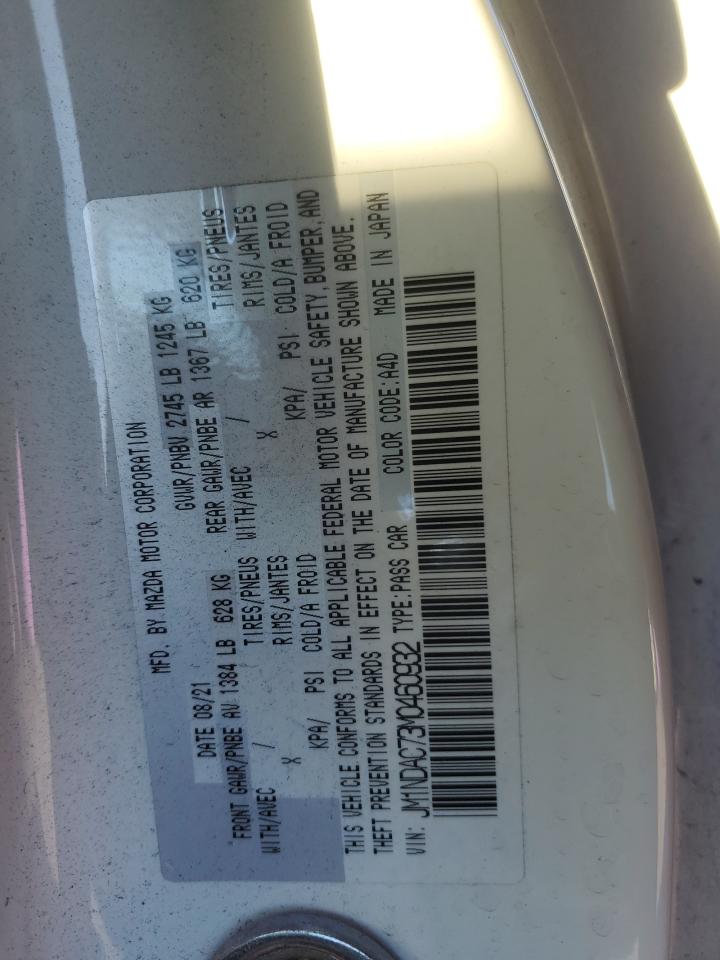 2021 Mazda Mx-5 Miata Club VIN: JM1NDAC73M0460932 Lot: 92786535