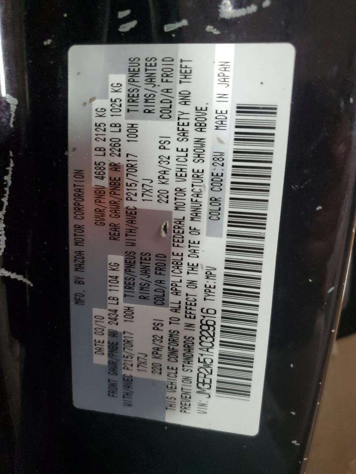 2010 Mazda Cx-7 VIN: JM3ER2W51A0329616 Lot: 91702685