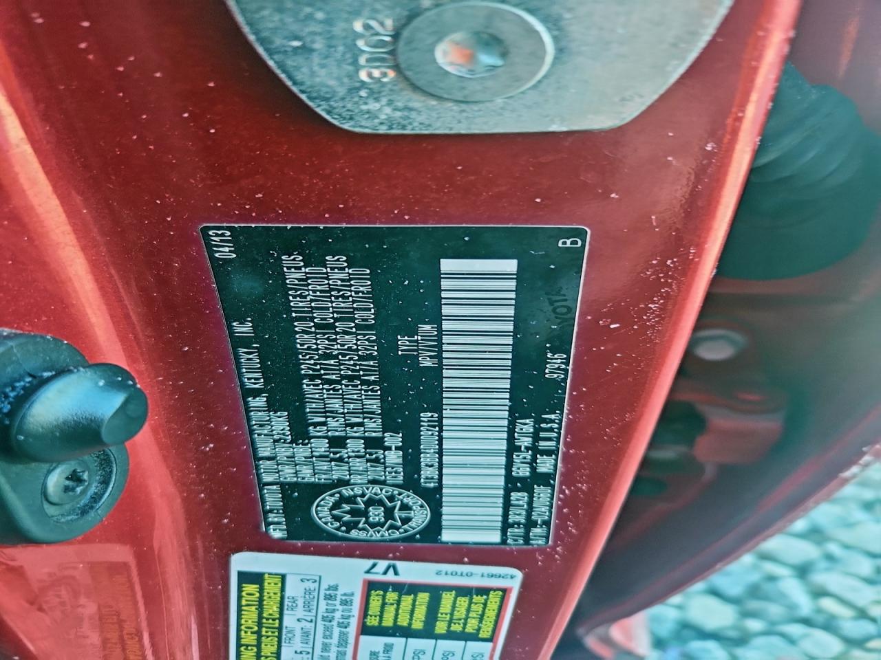 2013 Toyota Venza Le VIN: 4T3BK3BB4DU092119 Lot: 91821505