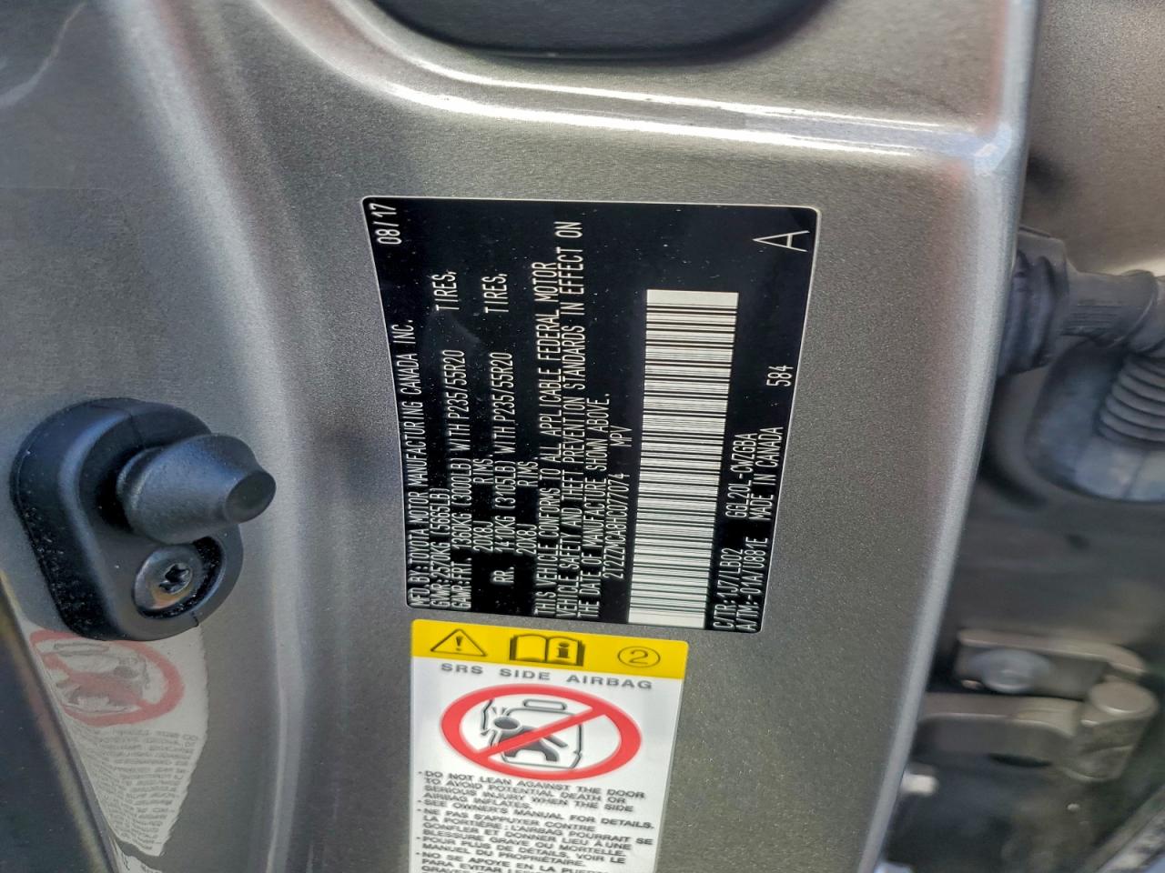 2017 Lexus Rx 350 Base VIN: 2T2ZZMCA8HC077074 Lot: 94070345