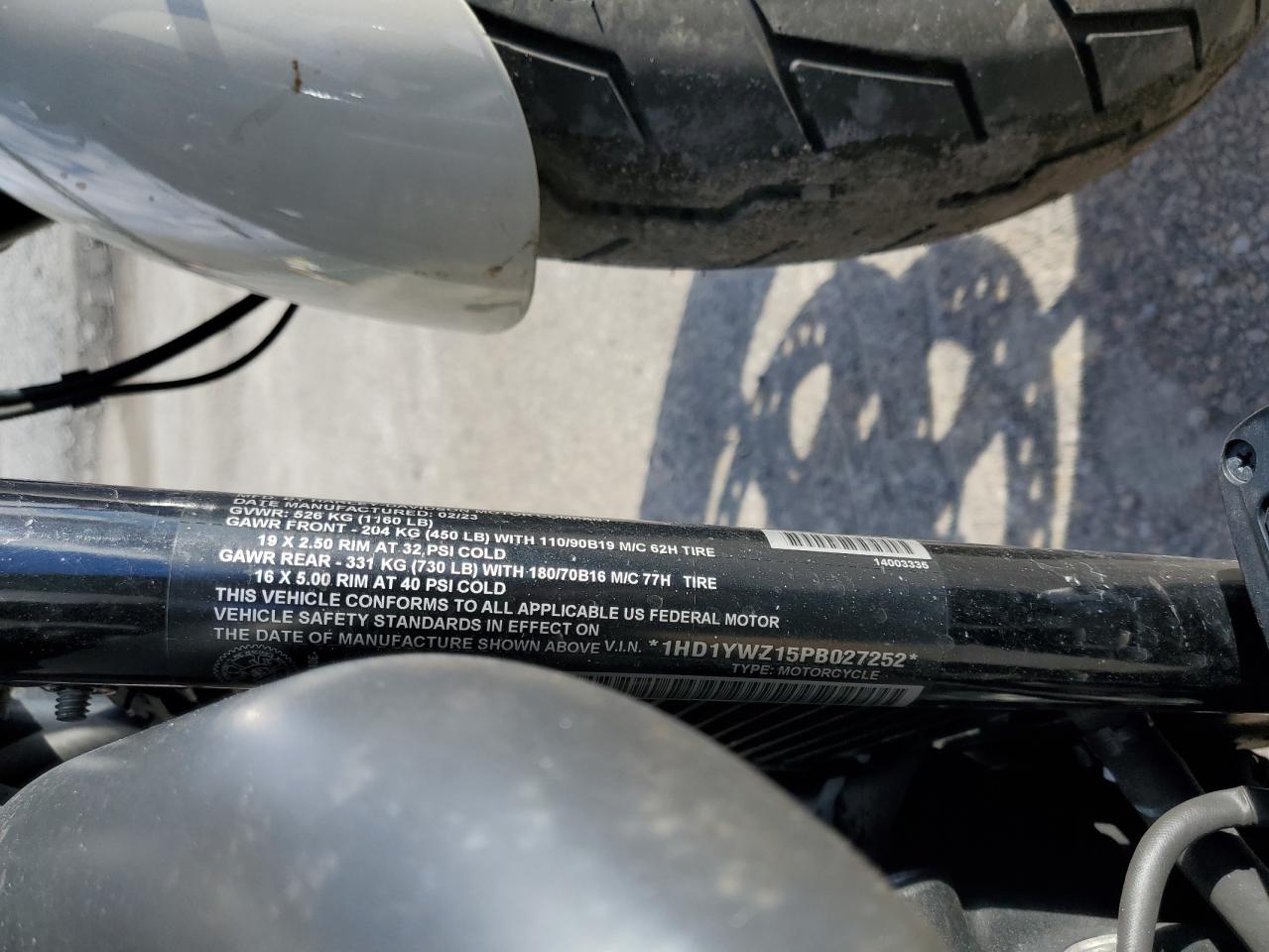 2023 Harley-Davidson Fxlrs VIN: 1HD1YWZ15PB027252 Lot: 90622545