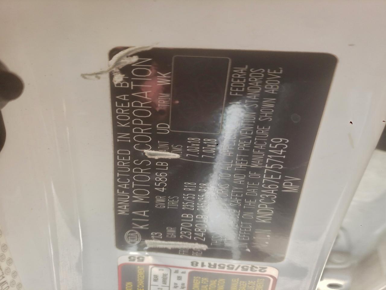 2014 Kia Sportage Sx VIN: KNDPC3A67E7571459 Lot: 93707565