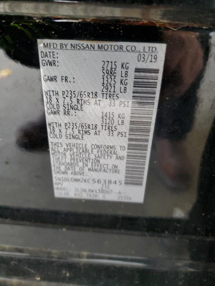 2019 Infiniti Qx60 Luxe VIN: 5N1DL0MM2KC563845 Lot: 91528265