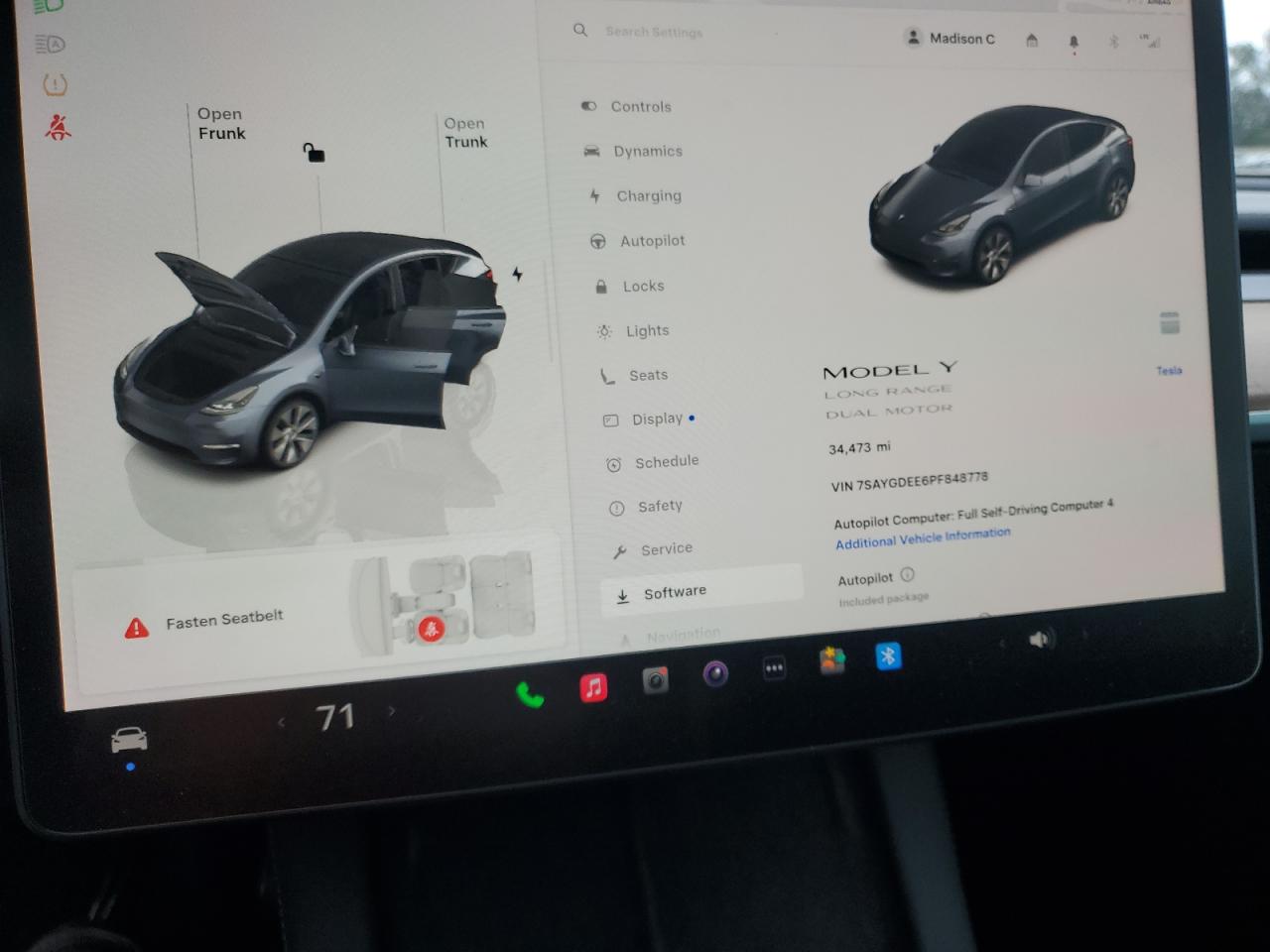 2023 Tesla Model Y VIN: 7SAYGDEE6PF848778 Lot: 93710175