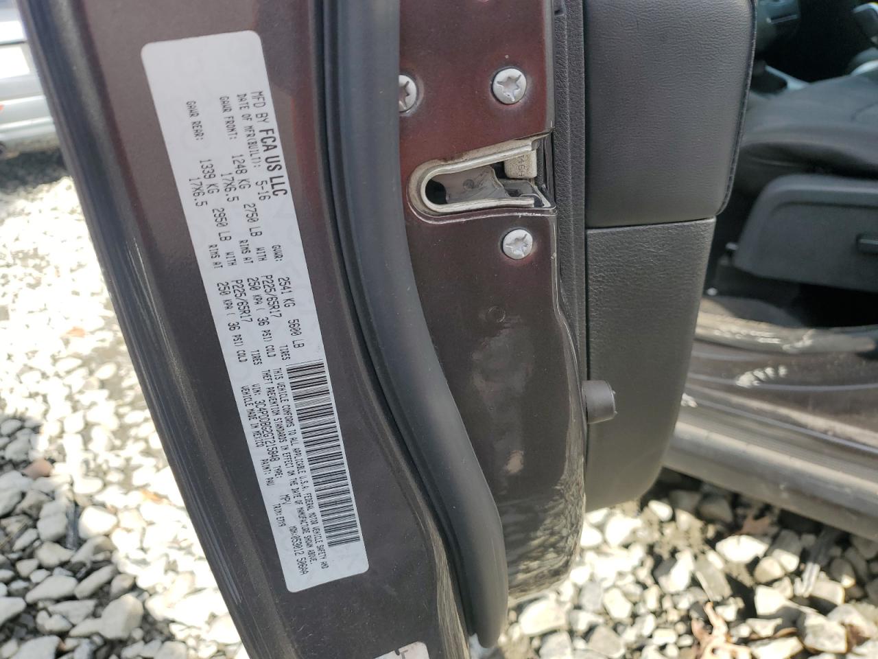 2016 Dodge Journey Sxt VIN: 3C4PDDBG2GT215848 Lot: 93633985