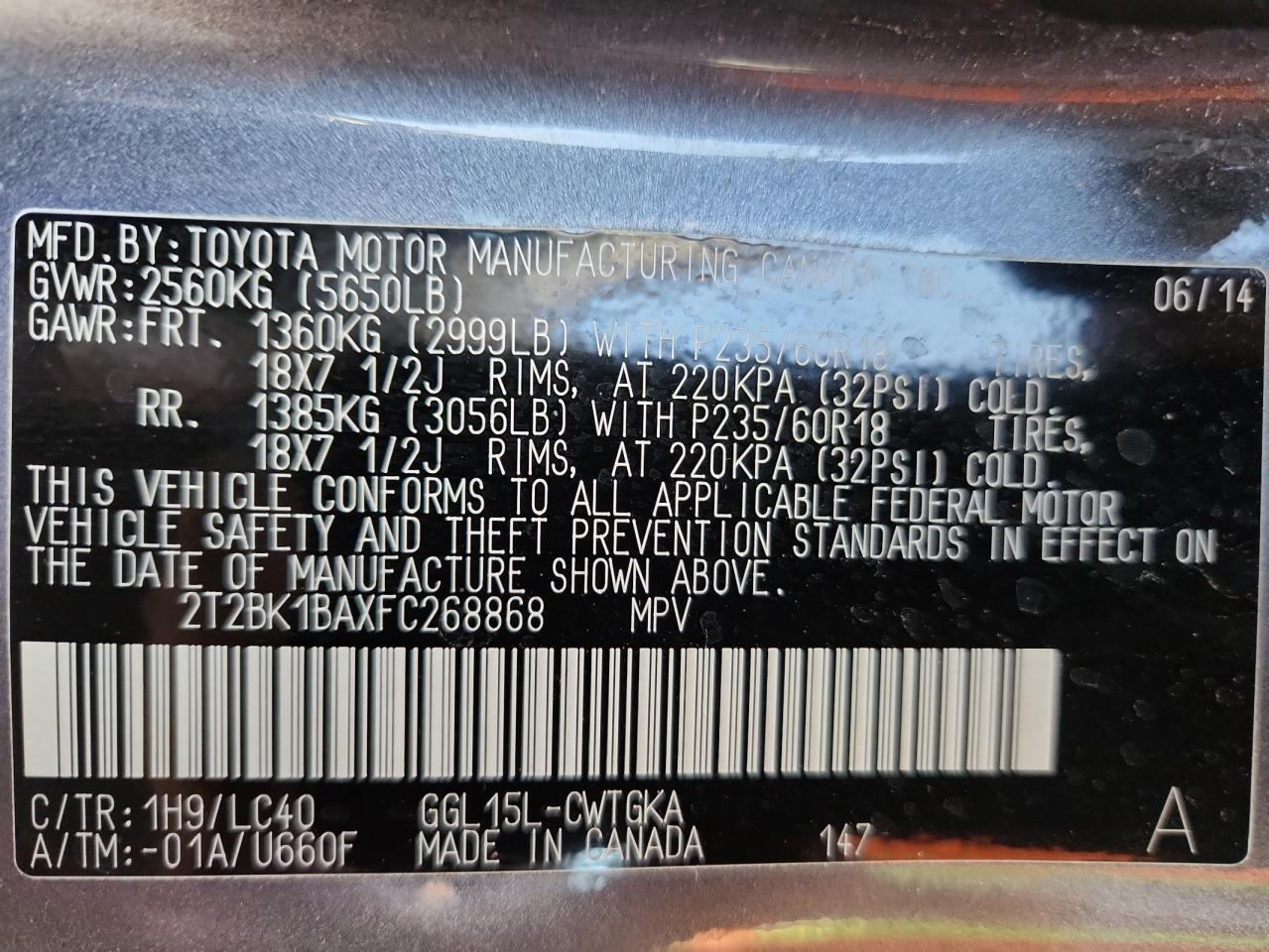 2015 Lexus Rx 350 Base VIN: 2T2BK1BAXFC268868 Lot: 91207545