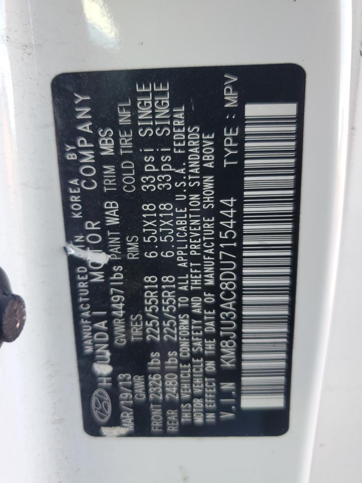 2013 Hyundai Tucson Gls VIN: KM8JU3AC8DU715444 Lot: 90758155