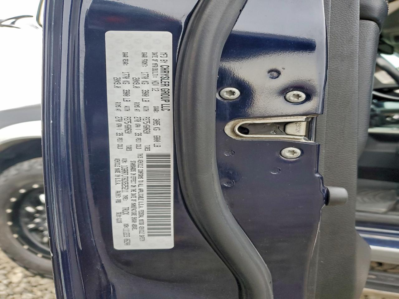 2013 Ram 1500 Laramie VIN: 1C6RR7JT6DS525211 Lot: 94533945