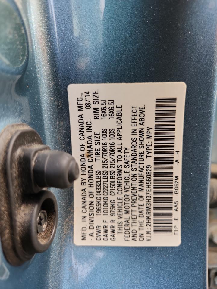 2014 Honda Cr-V Lx VIN: 2HKRM3H37EH560829 Lot: 91421435