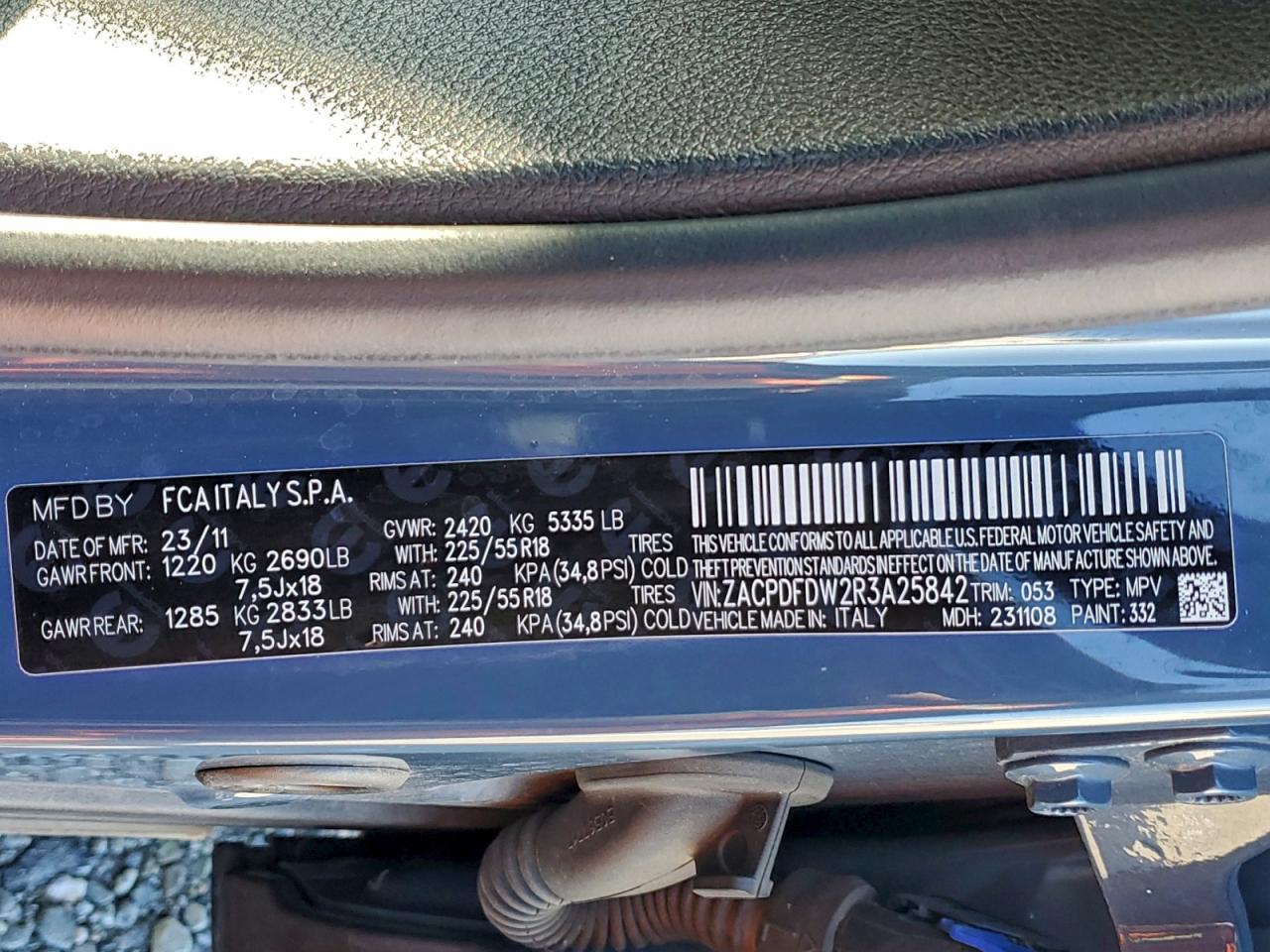 2024 Dodge Hornet R/T Plus VIN: ZACPDFDW2R3A25842 Lot: 93389005