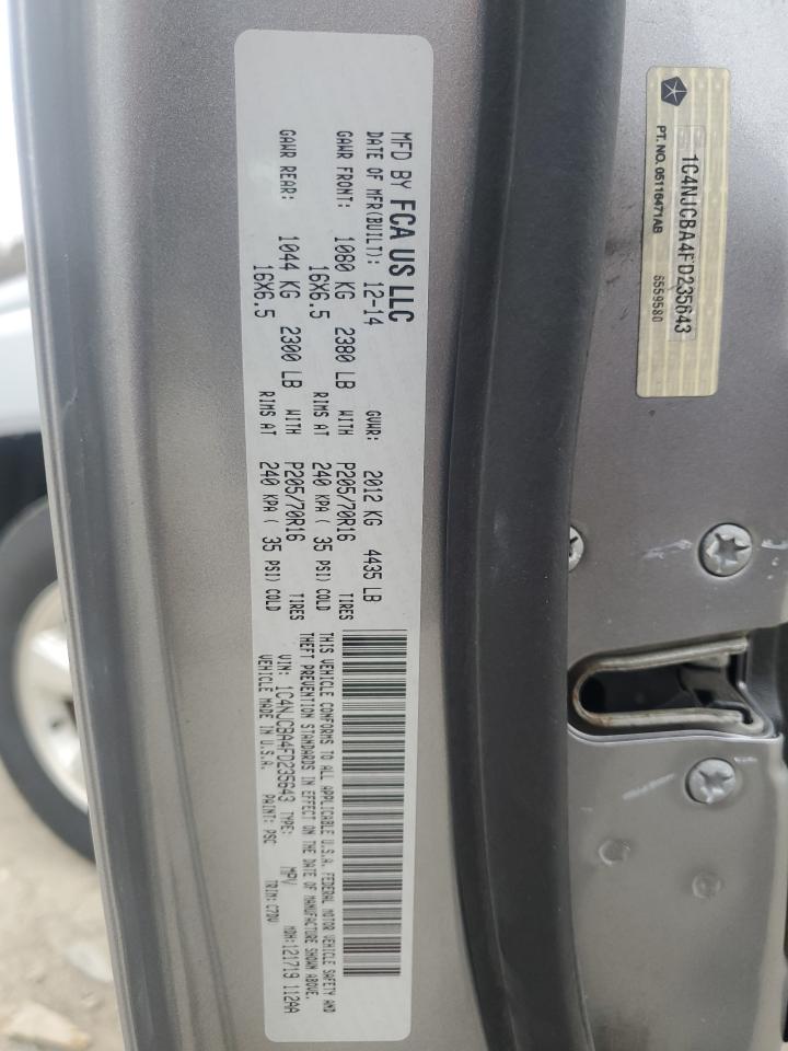 2015 Jeep Compass Sport VIN: 1C4NJCBA4FD235643 Lot: 93409455