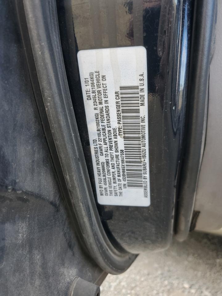 2001 Subaru Legacy Outback VIN: 4S3BH665X16647558 Lot: 92115385