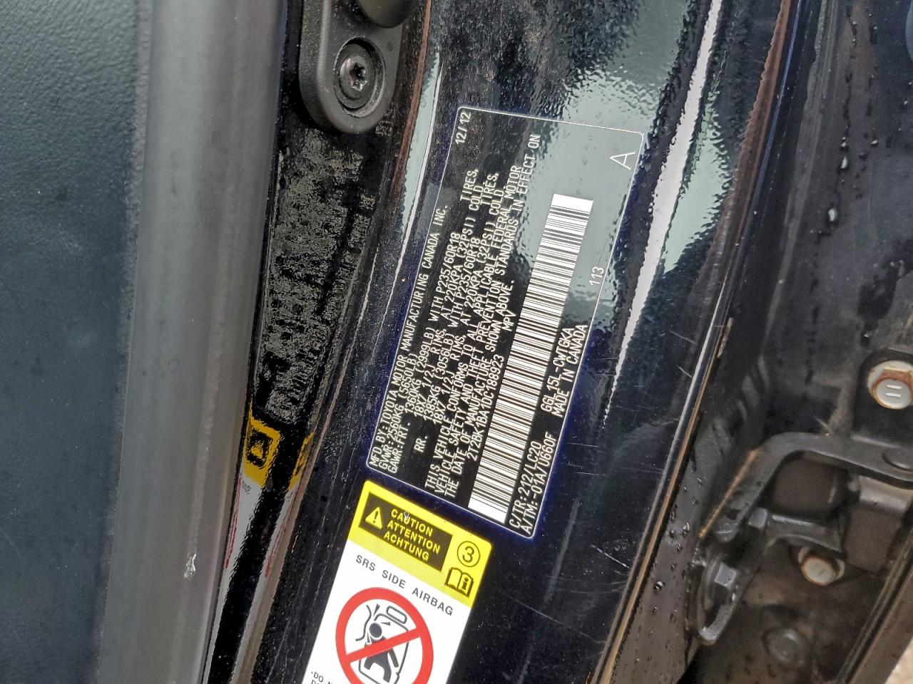 2013 Lexus Rx 350 Base VIN: 2T2BK1BA1DC188923 Lot: 93140425