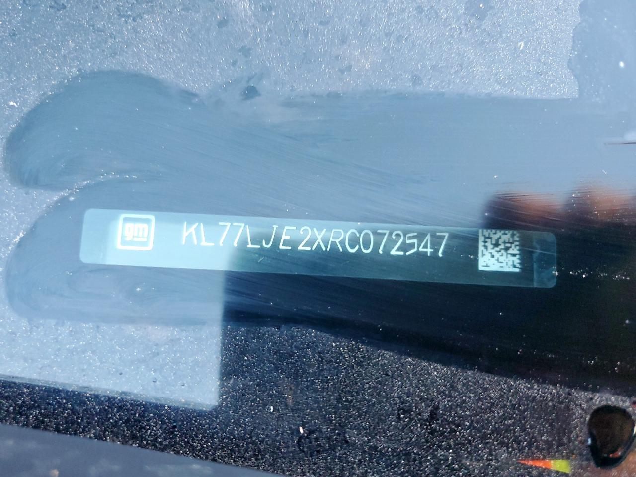 2024 Chevrolet Trax 2Rs VIN: KL77LJE2XRC072547 Lot: 91111115