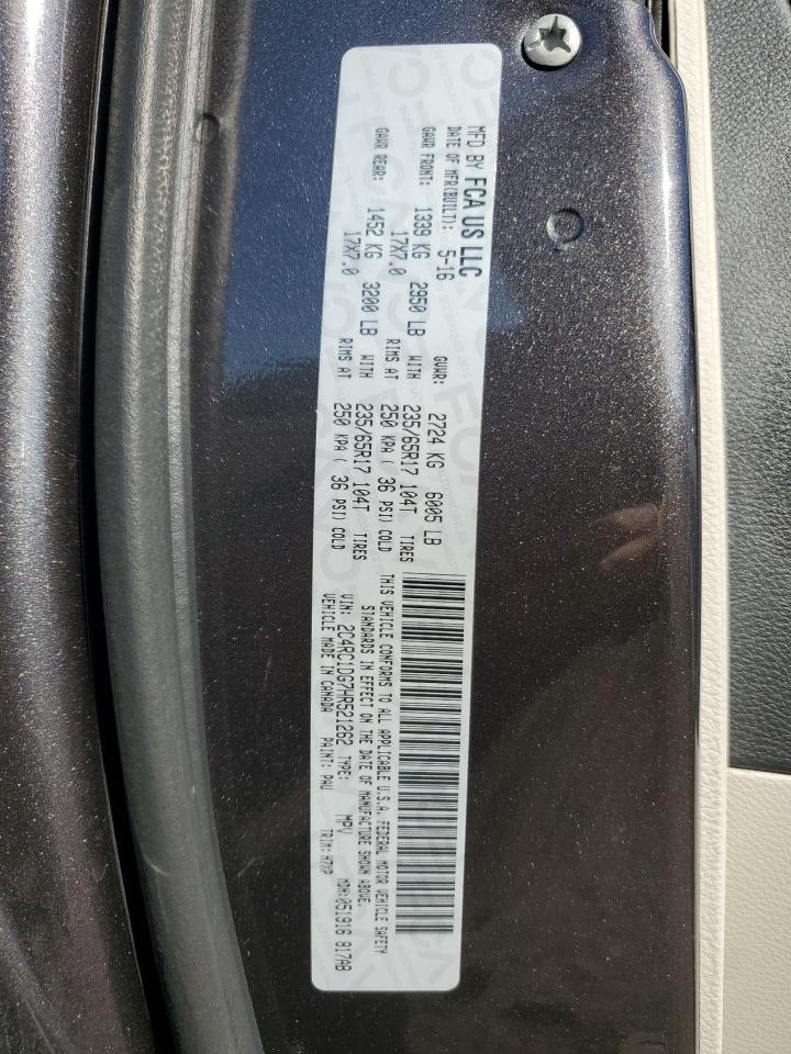 2017 Chrysler Pacifica Touring VIN: 2C4RC1DG7HR521262 Lot: 92933215