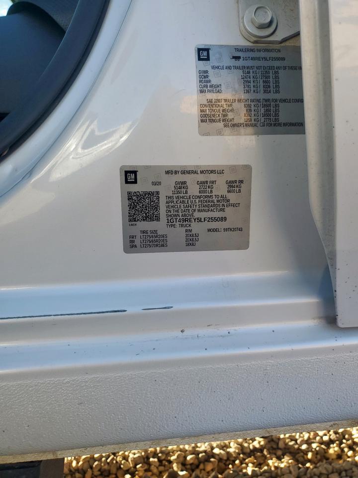 2020 GMC Sierra K2500 Denali VIN: 1GT49REY5LF255089 Lot: 92219195