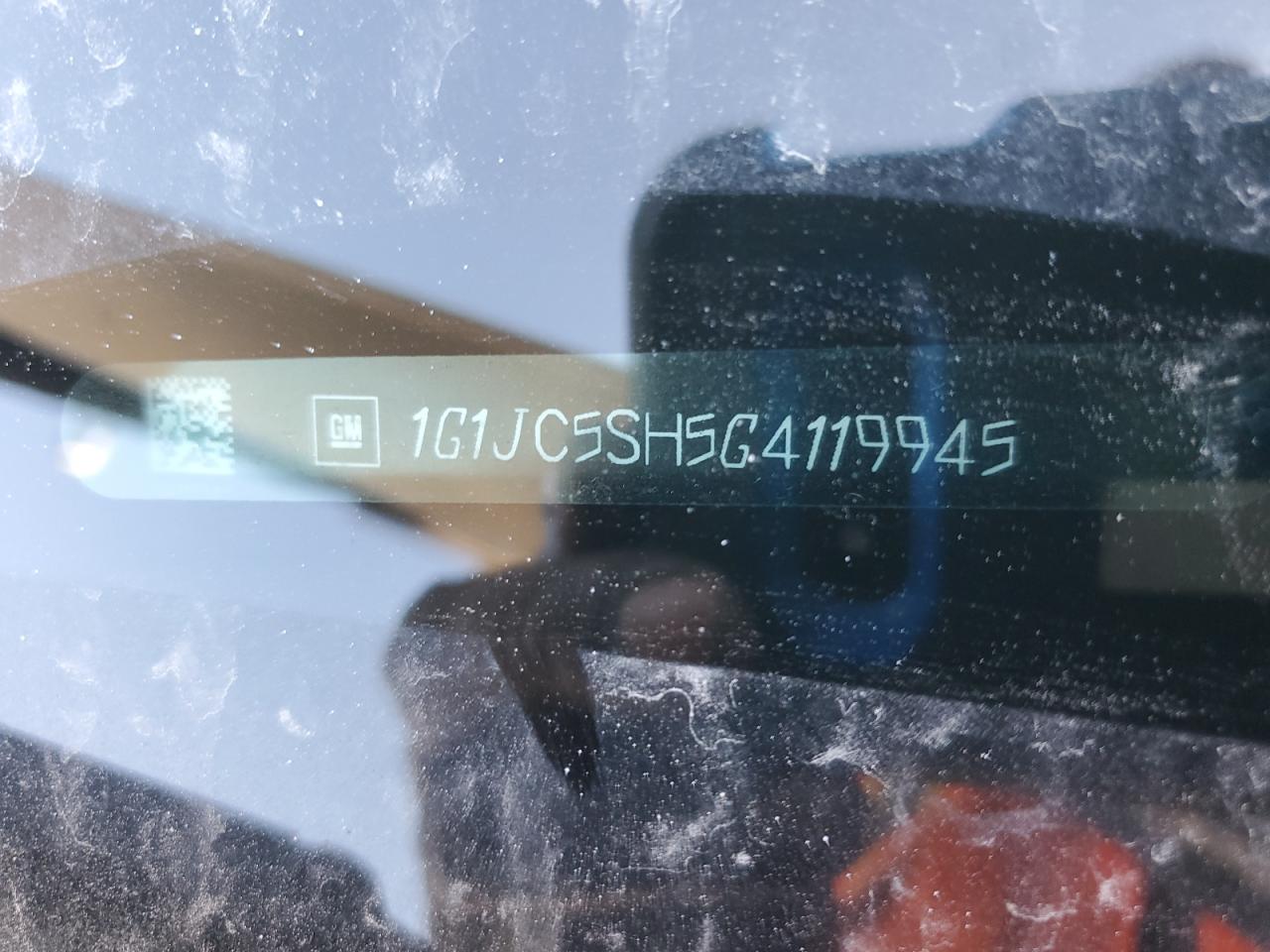 2016 Chevrolet Sonic Lt VIN: 1G1JC5SH5G4119945 Lot: 93557675
