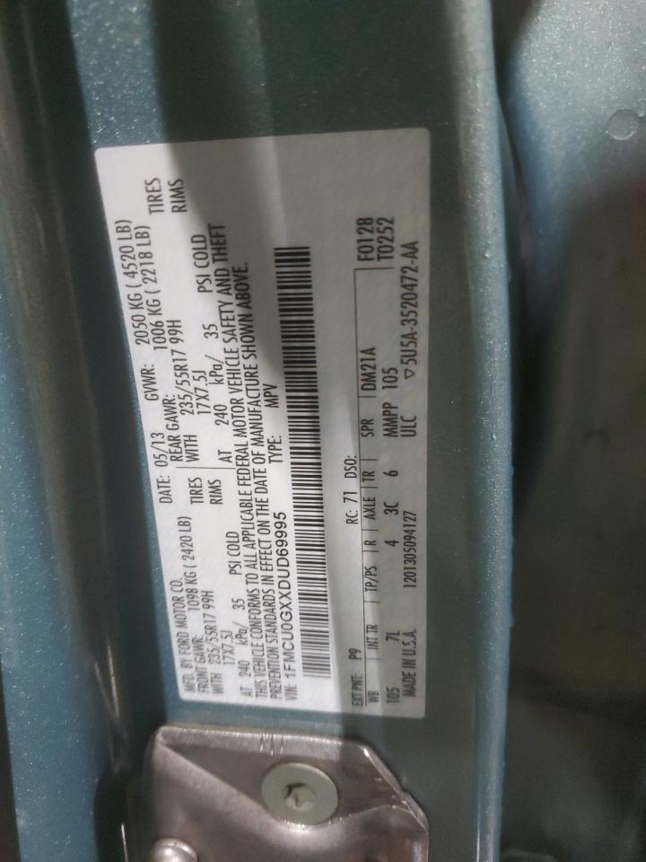 2013 Ford Escape Se VIN: 1FMCU0GXXDUD69995 Lot: 93132415