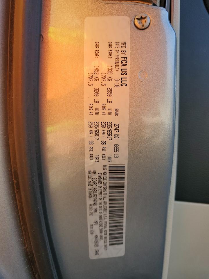 2018 Chrysler Pacifica L VIN: 2C4RC1AGXJR274748 Lot: 91497175