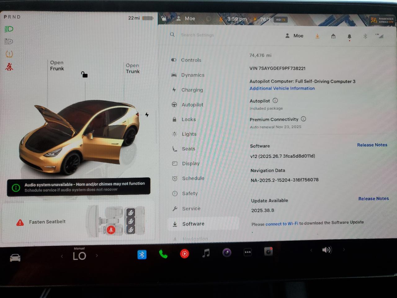 2023 Tesla Model Y VIN: 7SAYGDEF9PF738221 Lot: 90891095