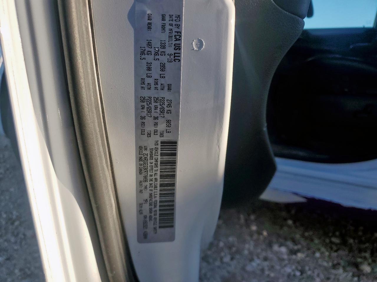 2019 Dodge Grand Caravan Gt VIN: 2C4RDGEG3KR770096 Lot: 91551225