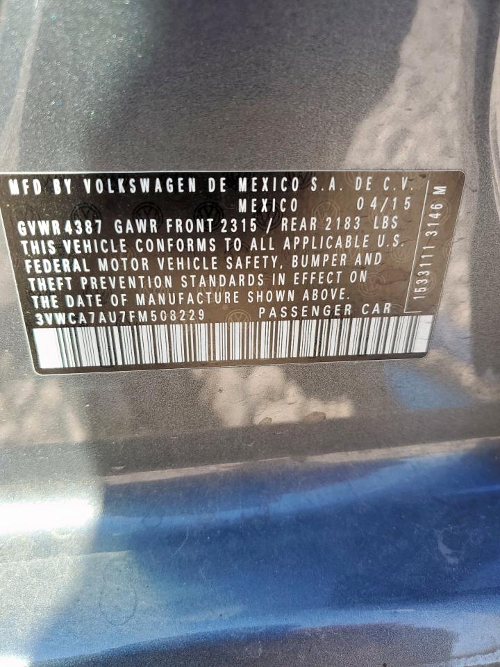 2015 Volkswagen Golf Sportwagen Tdi S VIN: 3VWCA7AU7FM508229 Lot: 90871785