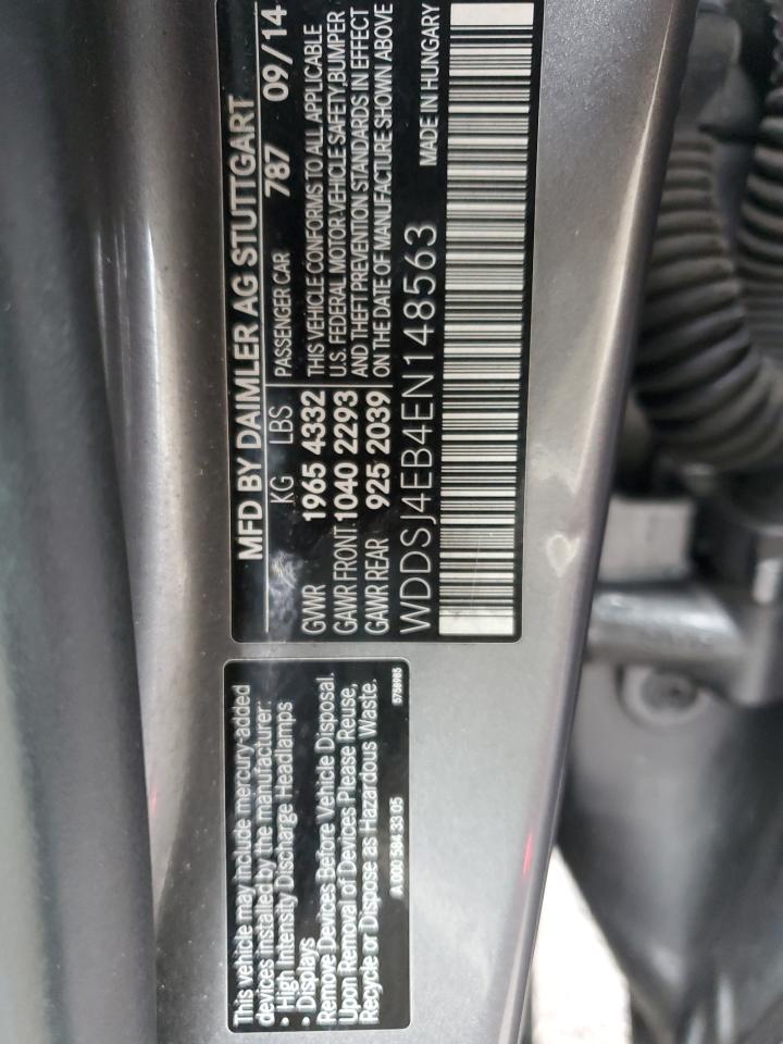 2014 Mercedes-Benz Cla 250 VIN: WDDSJ4EB4EN148563 Lot: 91833605