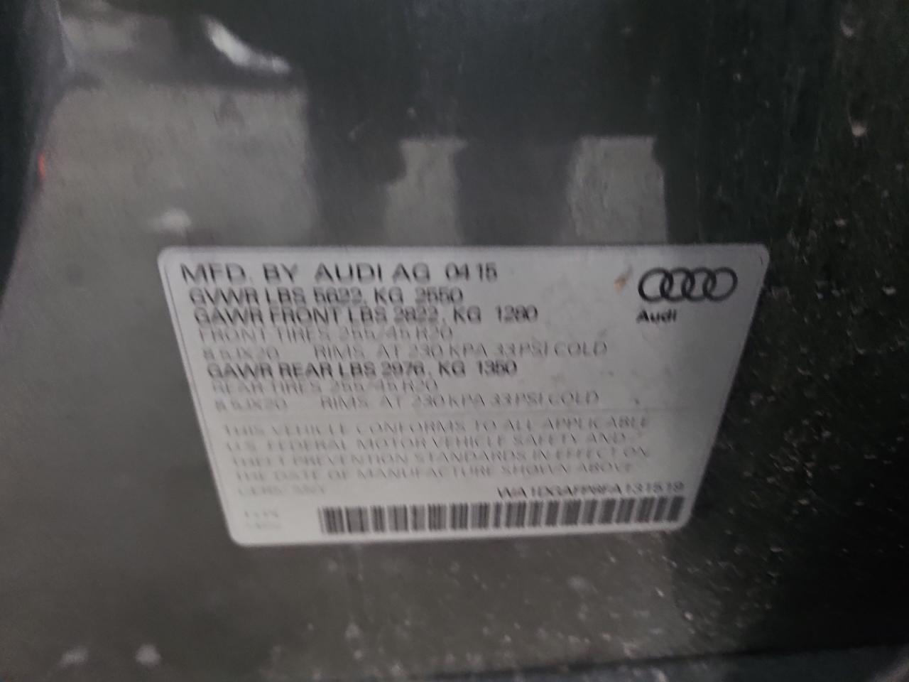 2015 Audi Q5 Premium Plus VIN: WA1DGAFP8FA131519 Lot: 91085335