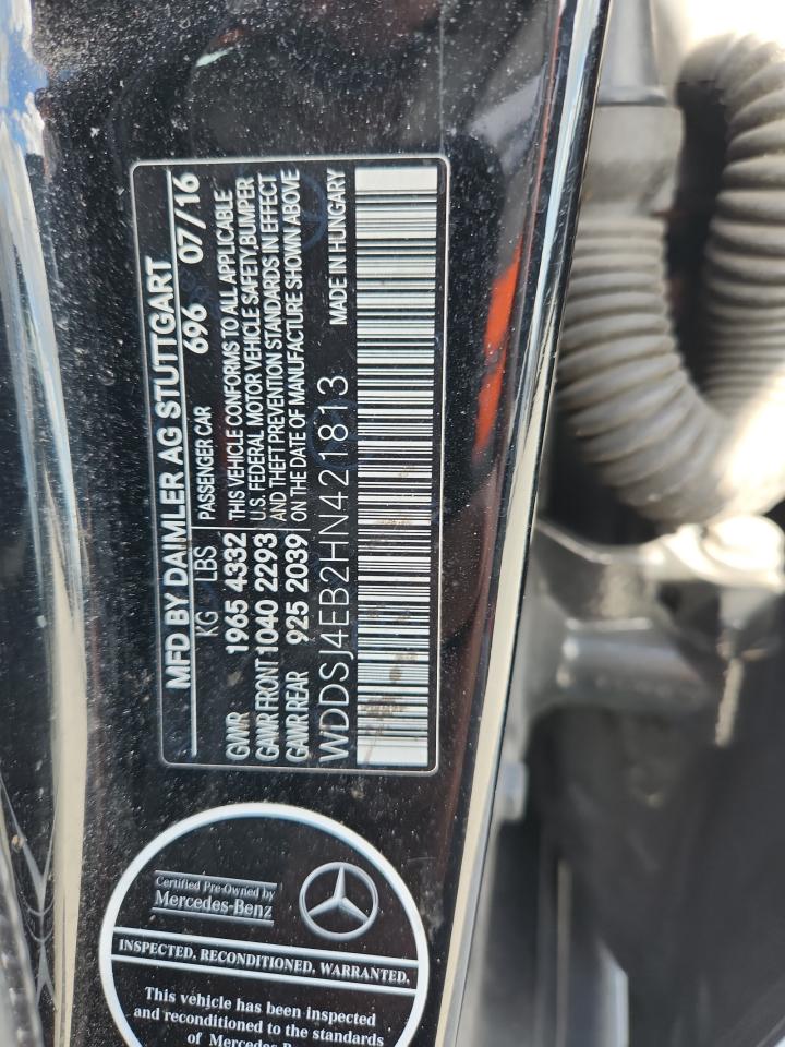 2017 Mercedes-Benz Cla 250 VIN: WDDSJ4EB2HN421813 Lot: 91874695