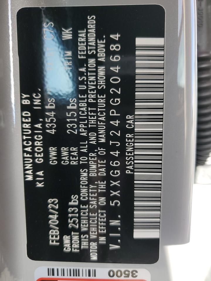 2023 Kia K5 Gt Line VIN: 5XXG64J24PG204684 Lot: 92201335