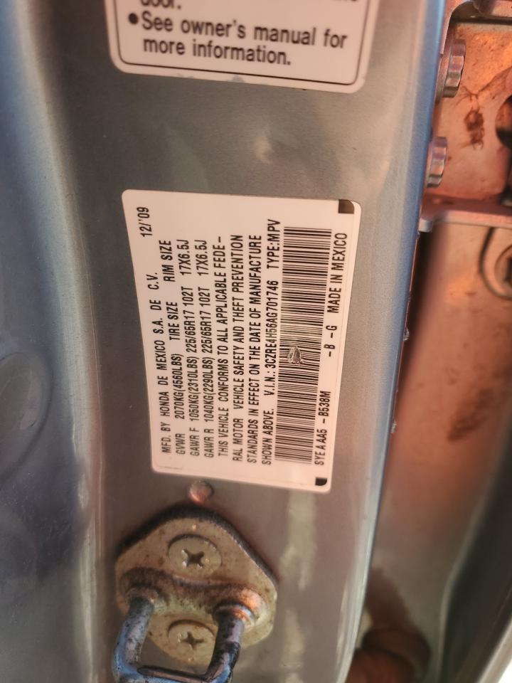 2010 Honda Cr-V Ex VIN: 3CZRE4H56AG701746 Lot: 90898535