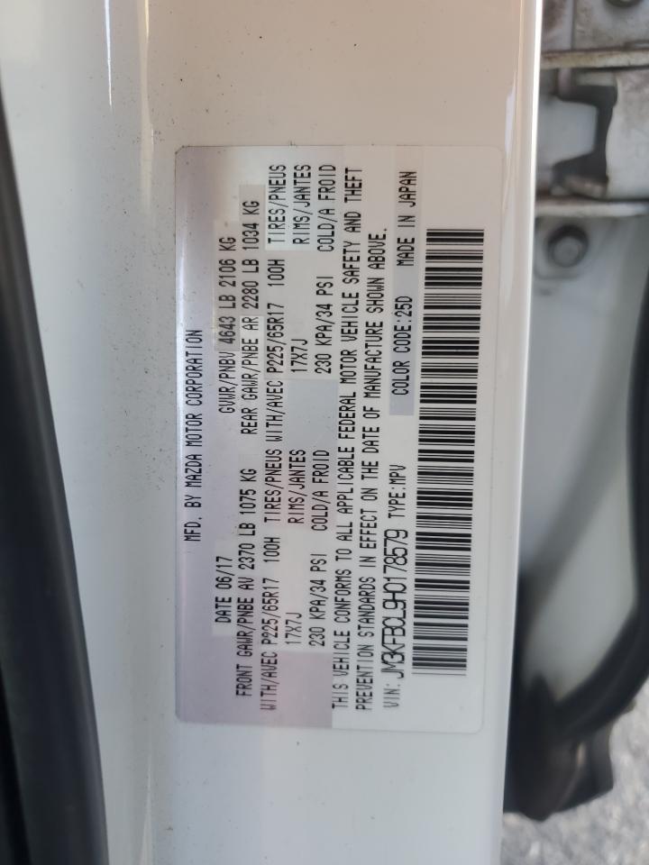 2017 Mazda Cx-5 Touring VIN: JM3KFBCL9H0178579 Lot: 91195745