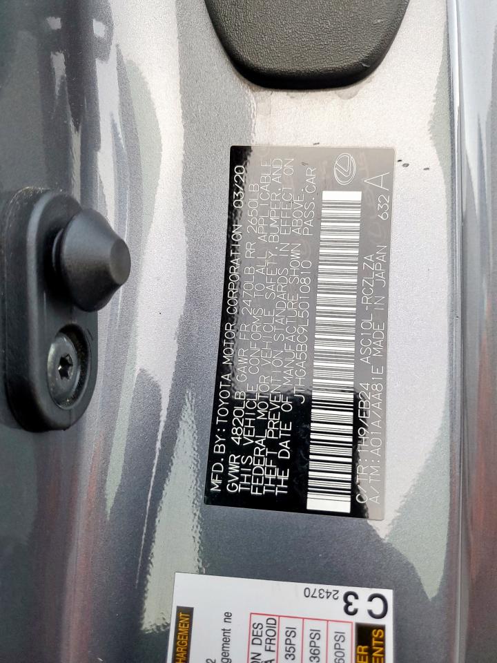 2020 Lexus Rc 300 F Sport VIN: JTHGA5BC9L5010810 Lot: 93329605