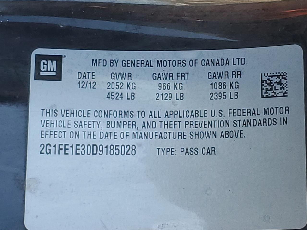 2013 Chevrolet Camaro Ls VIN: 2G1FE1E30D9185028 Lot: 91908955