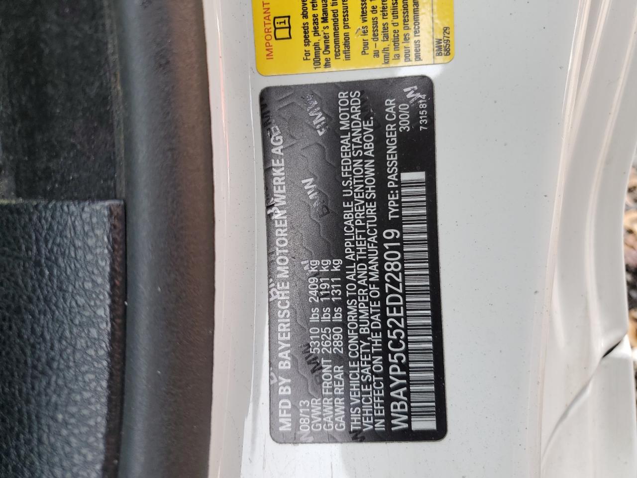 2014 BMW 640 Xi VIN: WBAYP5C52EDZ28019 Lot: 91106015